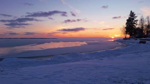 winter sunset